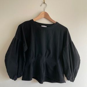 Ruched Puff Sleeve Blouse